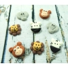 Figurki mini ozdoby na tort małpka lew słoń zebra dekoracje urodzinowe zoo safari zestaw cukrowy 8 sztuk